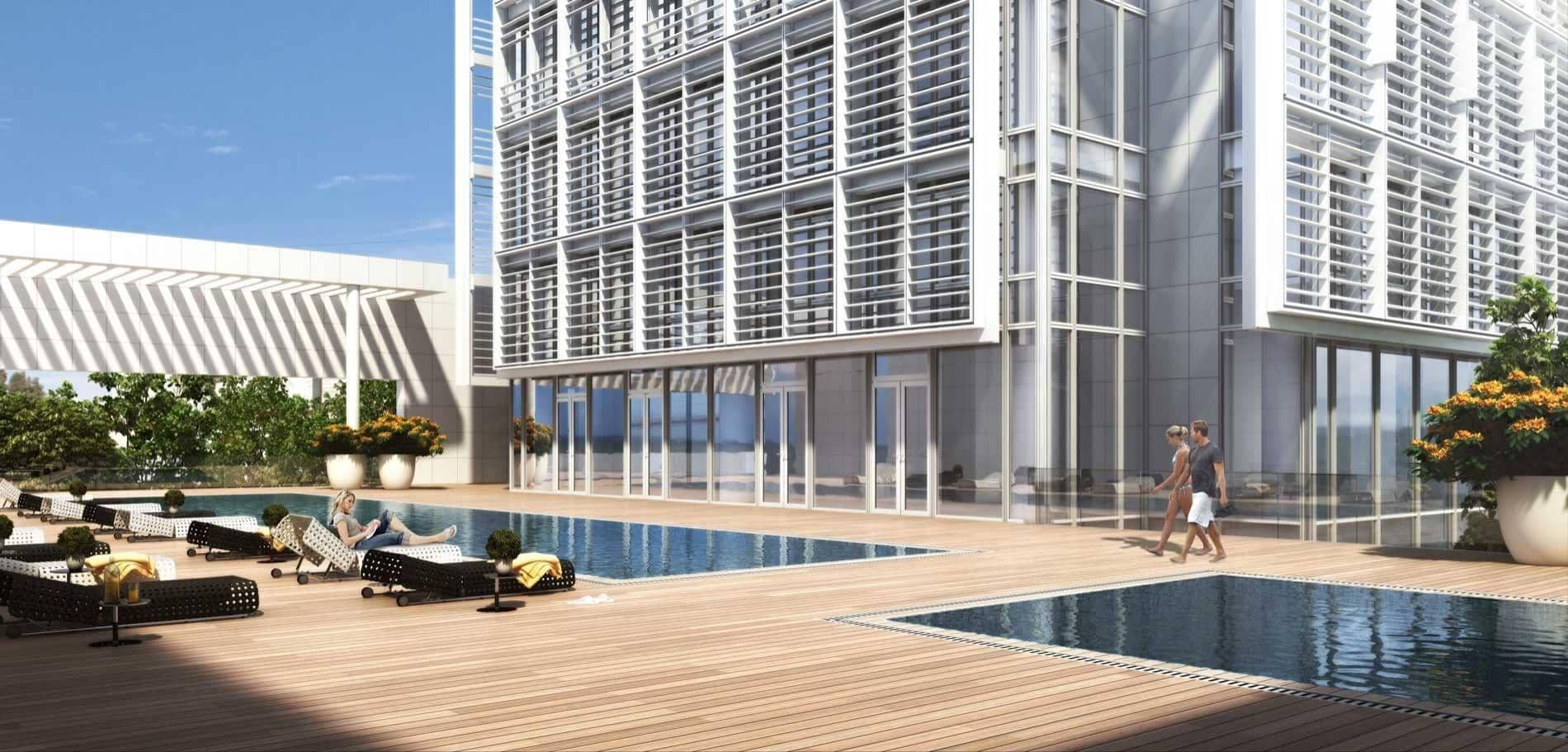 Meier on Rothschild, Tel Aviv, Israel, meier pool area