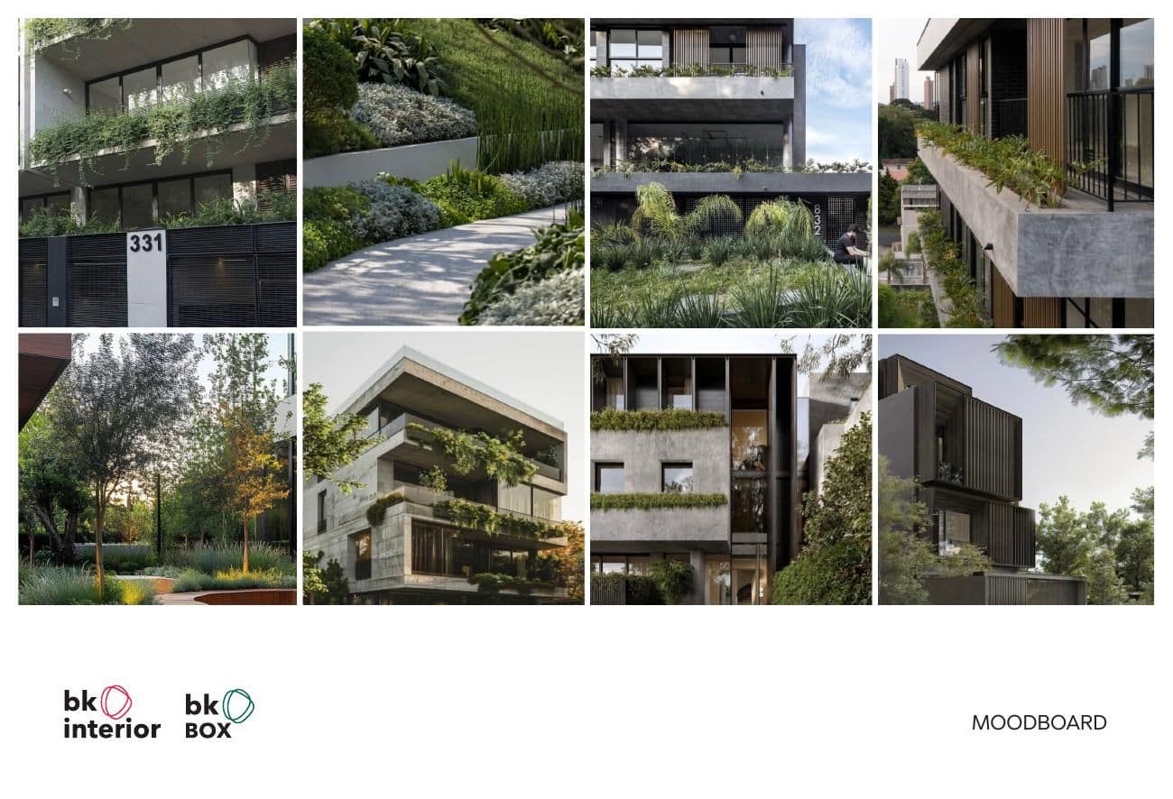 A mixed-use building: The materials