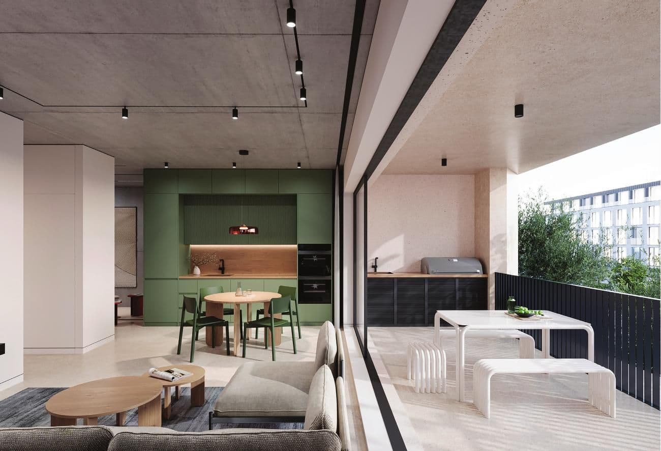 One apartment, two directions
