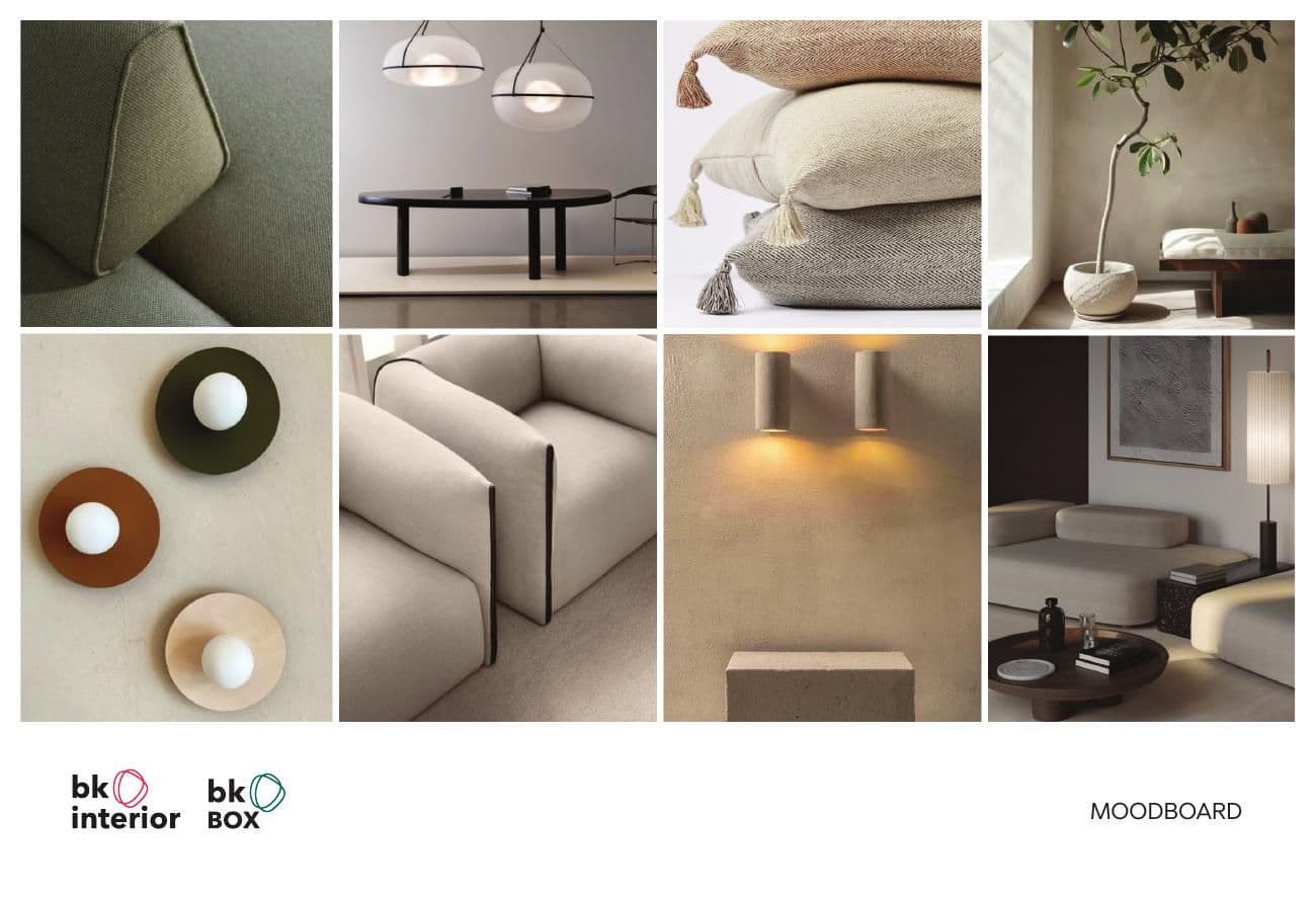 One apartment, two directions: The materials