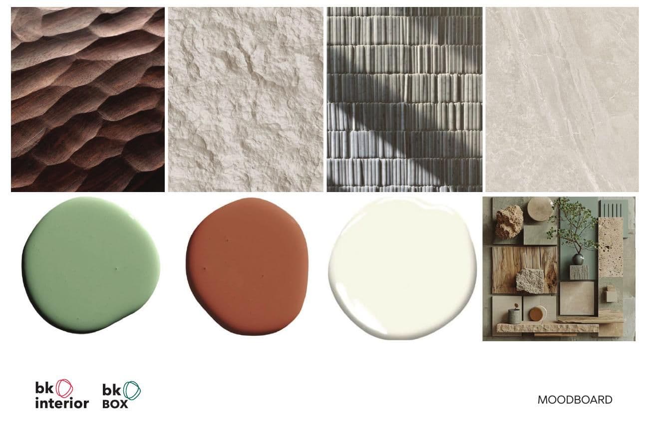 One apartment, two directions: The materials