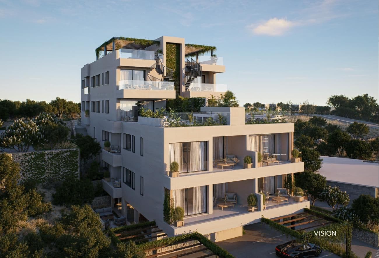 A residential development: The building, furnished