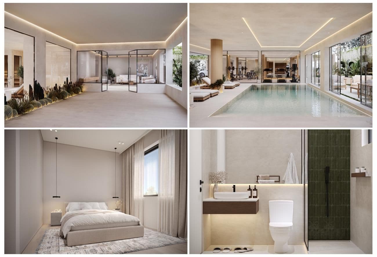 A residential development: The building, furnished